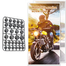 30pcs/Set Motorcycle Screw Cap Cover Engine Nut Bolt Caps Decor (Black)