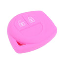 Silicone 2 Button Remote Key Case Fob Protect Cover for Suzuki SX4 (Pink) Newly