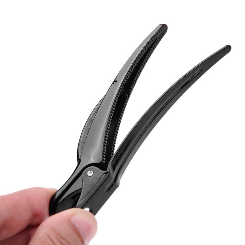 #A 6pcs DIY Salon Plastic Single Prong Hairstyle Duck Hair Folder Large Barrette