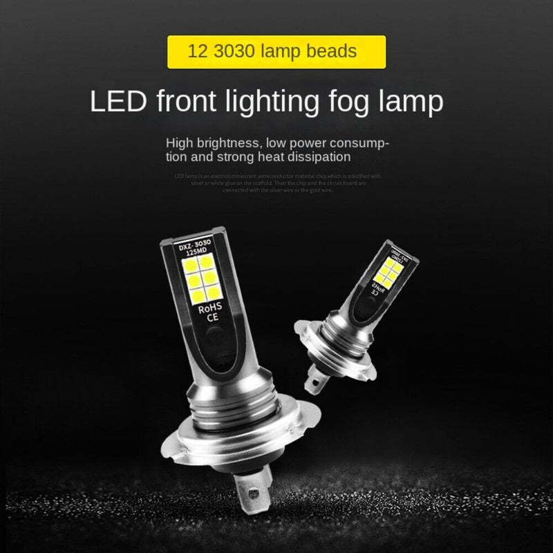 White 48W H7 Car Fog Light Xenon Hid Headlight Auto Bulbs Anti -Fog Lights