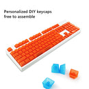 104pcs Transparent Mechanical Keyboard Keycaps Computer Key Cap (Orange)
