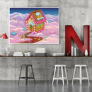 Candy House Oil Paint by Numbers Hand Painted Frameless Picture Home Ornament