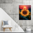 Full Cross Stitch 11CT DIY Sunflower Handmade Stamped Needlework Craft Home Art