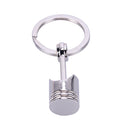 Car Engine Silvery Keychain Piston Key Ring Alloy Keychain Key Ring for Car