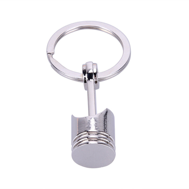 Car Engine Silvery Keychain Piston Key Ring Alloy Keychain Key Ring for Car