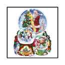11CT Printed Full Embroidery Christmas Crystal Ball Needlework DIY Cotton Craft