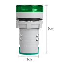 220V AC Round LED Digital Display Voltage Meter Ampermeter Monitor (Green)