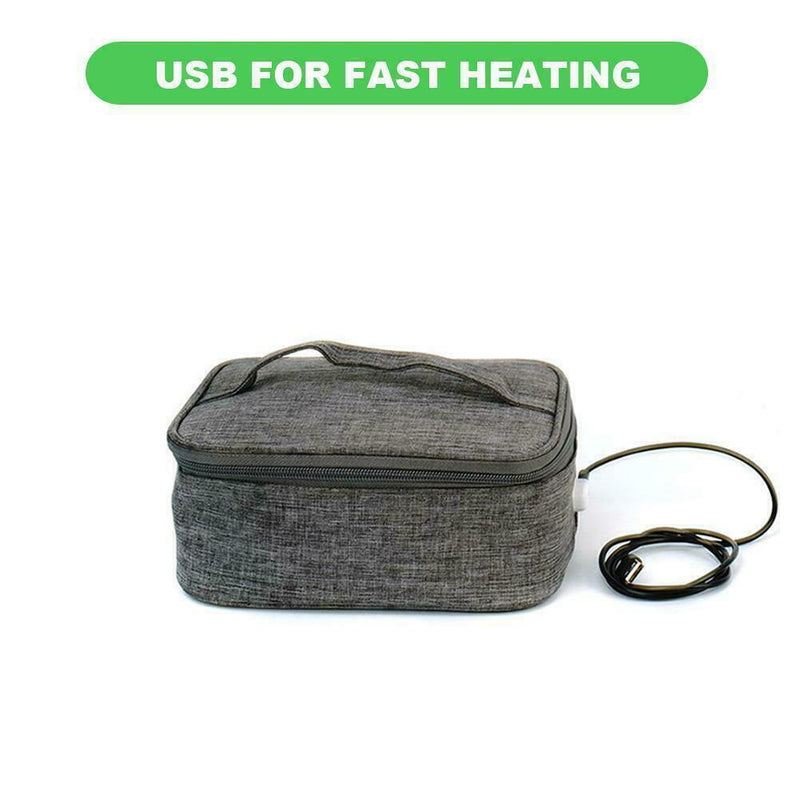 USB Thermal Insulation Lunch Food Box Warmer Heating Container Bag Storage N2D1