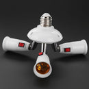 E27 Splitter 3 Heads Lamp Base Adjustable LED Light Holder Adapter Socket Newly