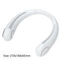 Mini Neck Fan Bladeless USB Rechargeable Neck Air Cooler (White 3000mAh)