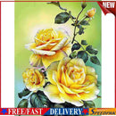 Diamond Painting Kit 5D Full Round Drill Yellow Flowers Rhinestone Drawing