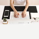 Office Computer Desk Table Keyboard Mouse Pad Felt Laptop Mat (Black) Newly