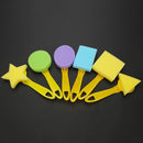 Hillrong -6pcs/Set Geometric Sponsors Bristle Seal Signs Bristle Kid Gra
