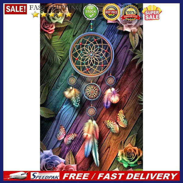 5D Diamond Painting Kit Flower Dream Catcher Full Round Drill Rhinestone DI