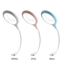 Portable Flexi Ring Lamp USB Study Reading LED Light Eye Protection (Pink)