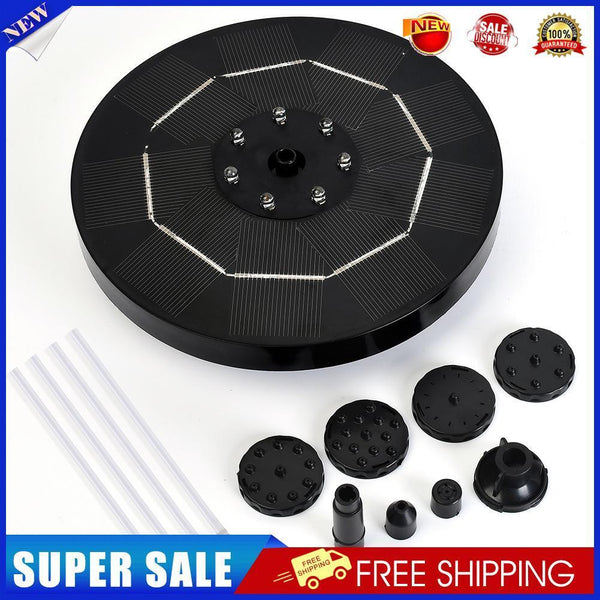 Solar Powered Pool Pond Bird Bath Water Fountain Pump Kit (3.5W Black)