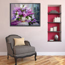 5D Diamond Painting Kit Window Sill Flowers Full Round Drill DIY Crafts Mos