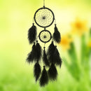 5pcs Black Feater Handmade Dream Catcher Car Wall Hanging Crafts Gift