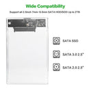 2.5 inch HDD SSD Case for Laptop PC SATA III to USB 3.0 Hard Disk Enclosure Box