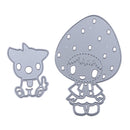 2pcs Mushroom Cutting Dies for DIY Metal Stencil Scrapbooking Emboss Craft-