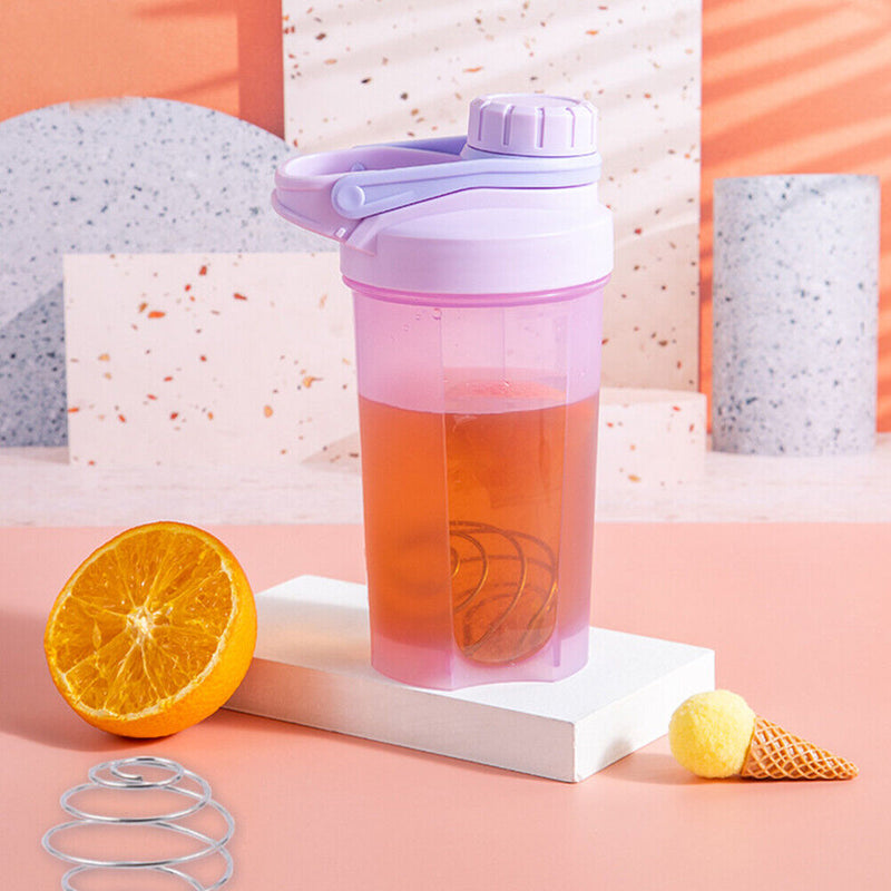 Outdoor Travel Portable Drinkware PP Screw Cap with Stirring Ball for Fitne