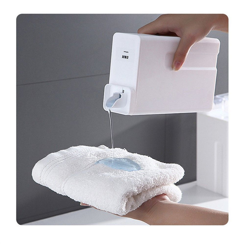 White Laundry Detergent Bottle Shampoo Dispenser Empty Shower Gel Bottles