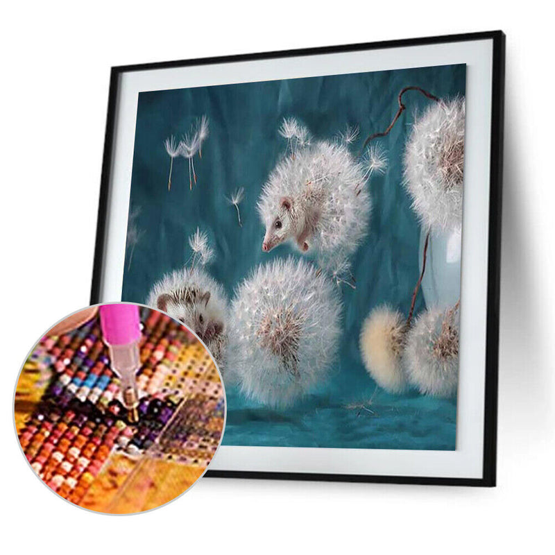 Dandelion Hedgehog 5D Full Drill DIY Diamond Painting Cross Stitch Decor Newly