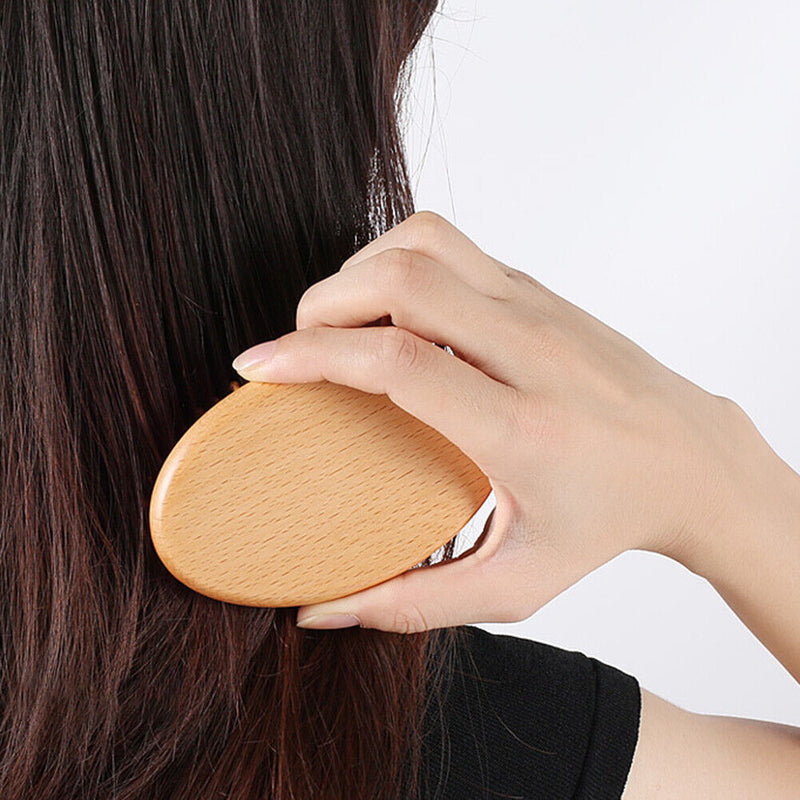 Wooden Hair Comb Body Anti-Cellulite Essential Oil Spa Head Scalp Massage Brush