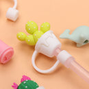 Silicone Straw Plug Cartoon Plugs Cover Drinking Dust Cap Cup Accessories