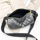 Winter Nylon Padded Quilted Handbag Winter Warm Tote Bag Solid Color Handbag