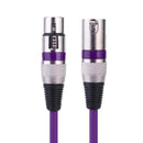 5.9ft DMX Stage DJ Cable  XLR 3Pin Male to Female Connector Wire (Purple) Newly