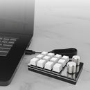 Macro Custom Wired Gaming Keyboard Programmable Mechanical Keypad (White)