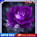 5D DIY Full Drill Square Diamond Painting Purple Rose Cross Stitch Mosaic