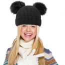 Winter Beanie Hat Knitted Chunky Slouchy Ski Cap Ear Warmer for Women Children
