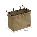 Camping Storage Bag Table Side Canvas Bag with Hook for Outdoor Picnic Desk