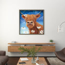 Full Cross Stitch Eco-cotton Thread 11CT DIY Handmade Art Stamped Cattle Kit