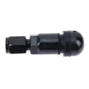 4pcs Metal Car Tire Valve Stem Caps Titanium Spare Tire Covers (Black)
