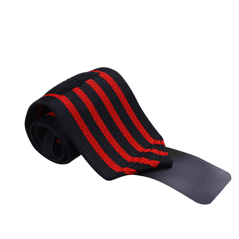 2pcs Sports Weightlifting Wrist Guard Strap Protective Wristband (Red) Newly