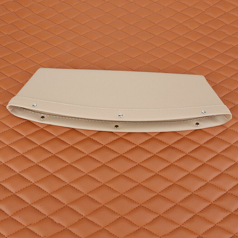 PU Leather Catcher Box Car Seat Slit Storage Pocket (Beige) Newly