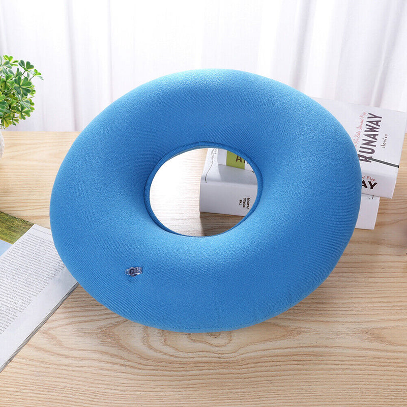 Hip Support Medical Hemorrhoid Seat Pad Inflatable Anti Bedsore (Blue) Newly