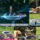 Outdoor Floating Solar Powered Waterfall Fountain Garden Water Pump Kits