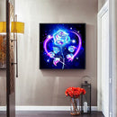 Handmade Full Square Drill 5D Blue Rose Drawing Kit DIY Diamond Painting Craft