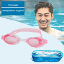 Anti UV Swimming Glasses Adults Kids Water Sport Anti-fog Goggles (Pink) Newly