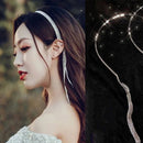 Rhinestone Headband Tassel Hair Band Women Elegant Shiny Headwear (Style 2)