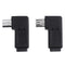2pcs 90° Micro USB Female, Micro USB Male Adapter Male