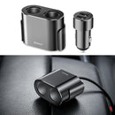 Baseus 5V/3.1A 2 USB Fast Charging Car Lighter Socket Splitter (Black) Newly