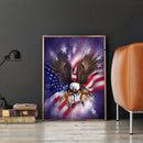American Flag Eagle 5D DIY Full Round Diamond Painting Rhinestone Canvas Mosaic