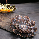 Lotus Sandalwood Censer Household Buddha Bronze Nasturtium Incense Plate Holder