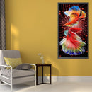 11CT Full Cross Stitch Pair of Koi Counted DIY Needlework Animal Wall Art Crafts