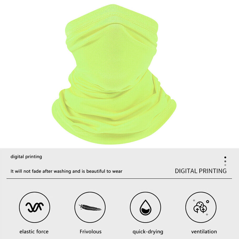 Cycling Camping Neck Tube Scarf Ice Silk Outdoor Running Bandana (green) Newly